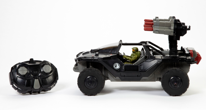 Tyco Halo Warthog ONI Anti-Tank Radio Control Vehicle (SRP: $49.99) – The deluxe Warthog ONI Anti-tank Radio Control vehicle is fully functional with forward/backward and right/left steering and missile firing capabilities.